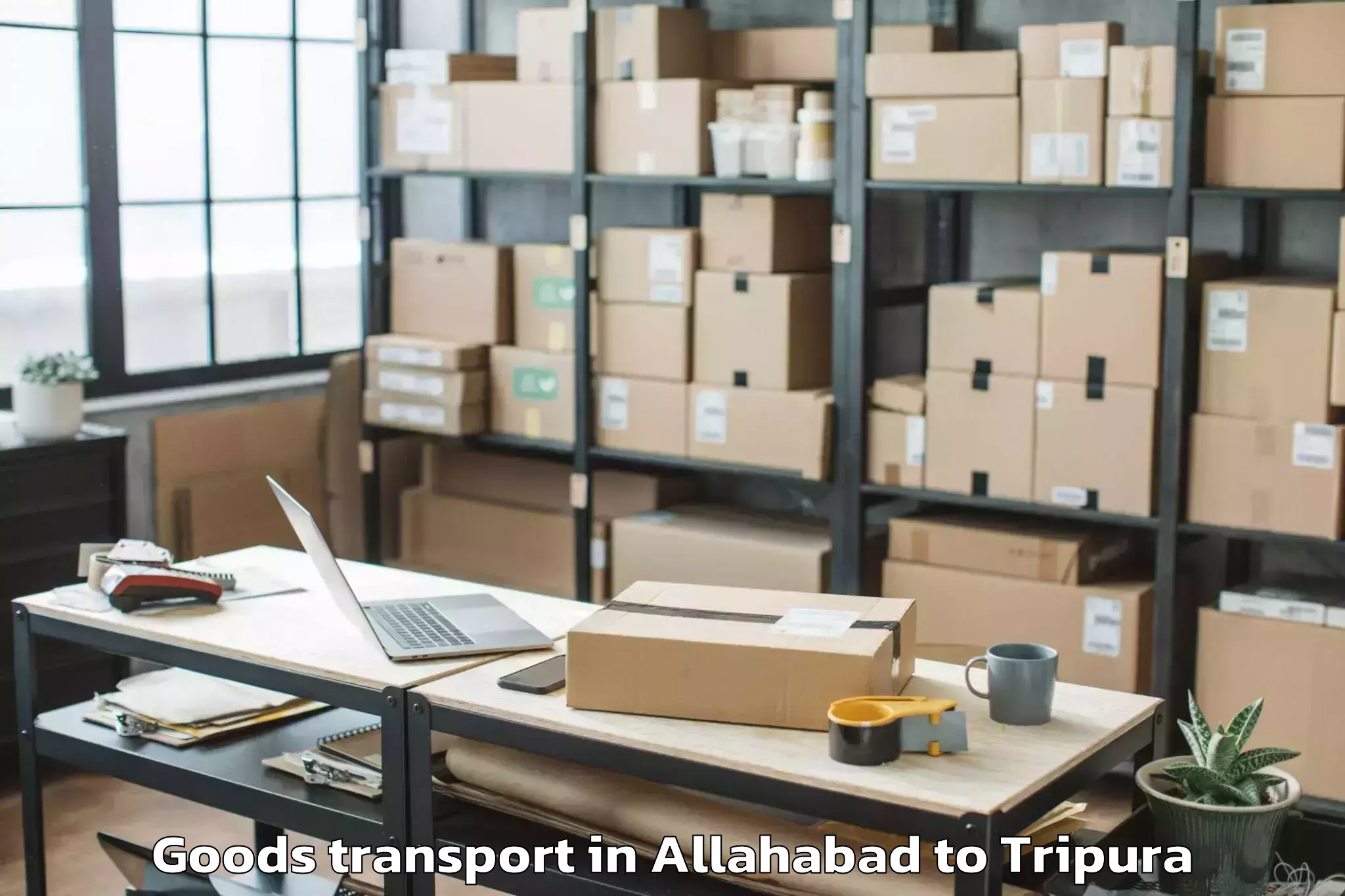 Efficient Allahabad to Khowai Goods Transport